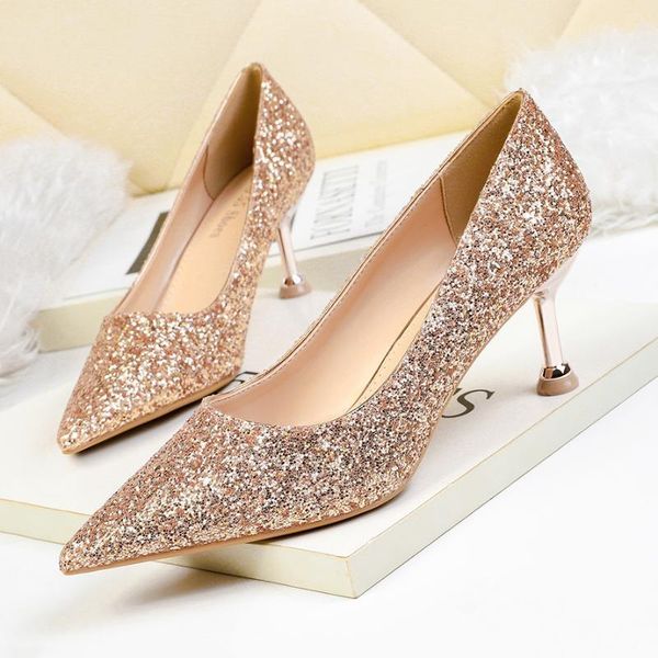 2020 new spring women pumps high thin heels pointed toe bling bridal wedding women shoes gold high heels1, Black
2020 new spring women pumps high thin heels pointed toe bling bridal wedding women shoes gold high heels1, Black