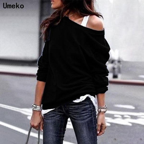 umeko 2020 autumn fashion women's off shoulder casual pullovers soft long sleeve solid loose women hoodies pullover plus size1, Black
umeko 2020 autumn fashion women's off shoulder casual pullovers soft long sleeve solid loose women hoodies pullover plus size1, Black