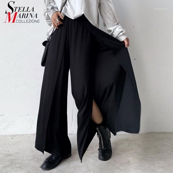 women's pants & capris 2021 korean style women solid black gray full length elastic waist layered ladies casual wear long trousers 1207, Black;white
women's pants & capris 2021 korean style women solid black gray full length elastic waist layered ladies casual wear long trousers 1207, Black;white