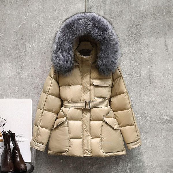 big real silver fur 2020 winter women's jacket 90% white duck down coat warm hooded female thick warm parka, Black
big real silver fur 2020 winter women's jacket 90% white duck down coat warm hooded female thick warm parka, Black