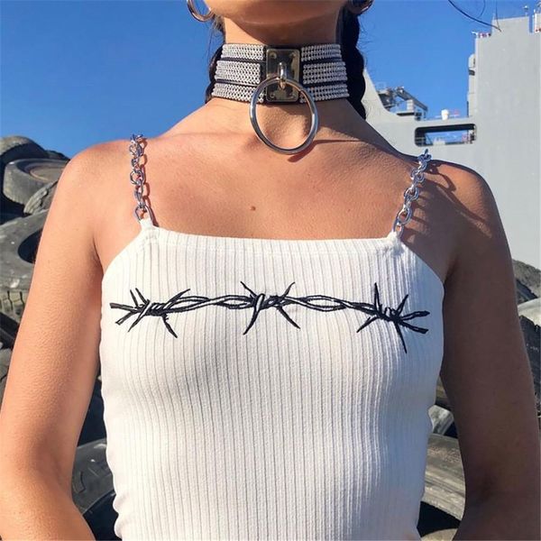 2021 women casual chain strap tanks vest sleeveless summer crop cami party clubwear camisoles, White
2021 women casual chain strap tanks vest sleeveless summer crop cami party clubwear camisoles, White