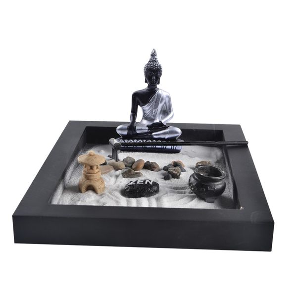 zen garden sand tray mini tower stone pebbles rake set home room ornament 
zen garden sand tray mini tower stone pebbles rake set home room ornament