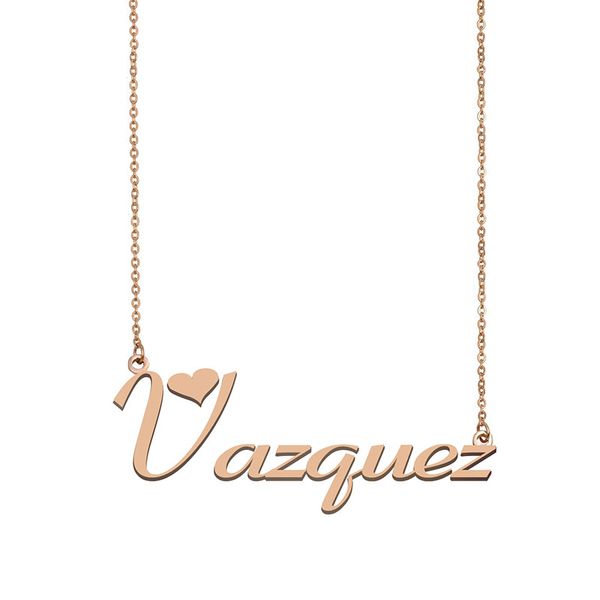 Vazquez Name Necklace Custom Nameplate Pendant for Women Girls Birthday Gift Kids Best Friends Jewelry 18k Gold Plated Stainless Steel, Silver
Vazquez Name Necklace Custom Nameplate Pendant for Women Girls Birthday Gift Kids Best Friends Jewelry 18k Gold Plated Stainless Steel, Silver