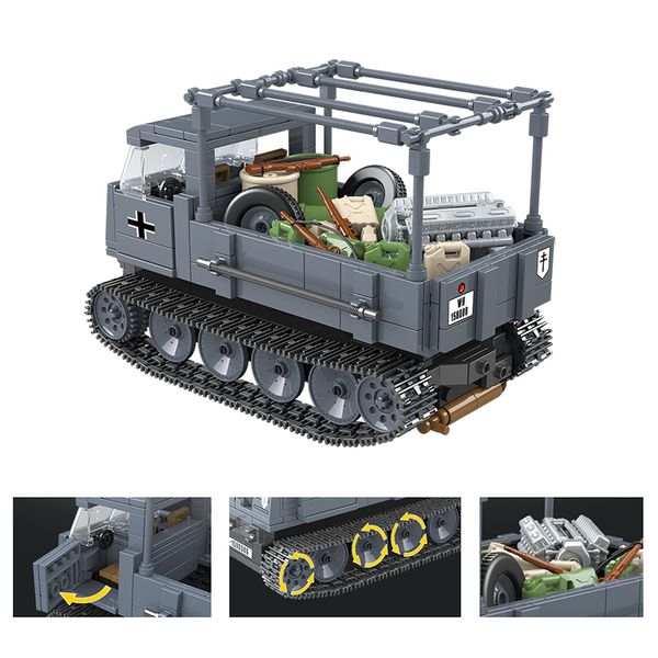 military tank german half tracked car soldier police building blocks technic ww2 vehicle bricks army kids children toys gifts 1008
military tank german half tracked car soldier police building blocks technic ww2 vehicle bricks army kids children toys gifts 1008