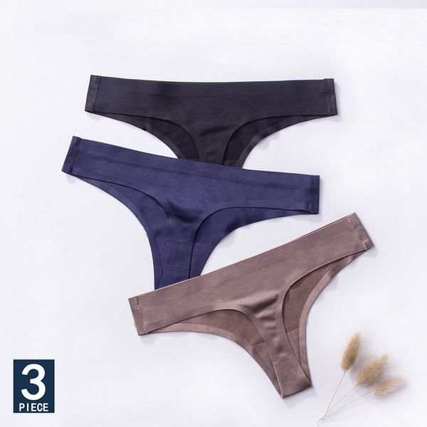 3pcs ice silk thong panties briefs seamless thongs dropshipping women underwear panties for girls panty g string tangas, Black;pink
3pcs ice silk thong panties briefs seamless thongs dropshipping women underwear panties for girls panty g string tangas, Black;pink
