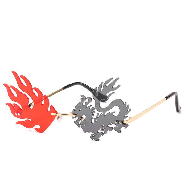 one piece rimless glasses chinese style dragon and phoenix bring prosperity fashion frameless retro sunglass candy color eyewears 1621, White;black
one piece rimless glasses chinese style dragon and phoenix bring prosperity fashion frameless retro sunglass candy color eyewears 1621, White;black