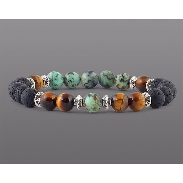 men's bracelet natural lava stone africanturquoise yellow tiger eye bracelet men's sports bracelets yoga mala beads bracelets y200, Black
men's bracelet natural lava stone africanturquoise yellow tiger eye bracelet men's sports bracelets yoga mala beads bracelets y200, Black