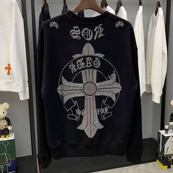 crosin early autumn new trend heavy industry ironing and drilling long sleeve round neck pullover for men and women, Black
crosin early autumn new trend heavy industry ironing and drilling long sleeve round neck pullover for men and women, Black