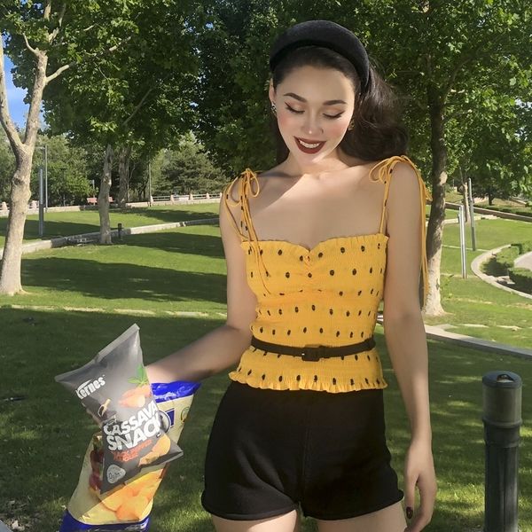 2021 new safra streetwear from upper side of the summer tank women's clothes camis high street halter tape 4g9m, White
2021 new safra streetwear from upper side of the summer tank women's clothes camis high street halter tape 4g9m, White