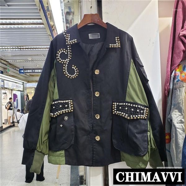 black jeans coat women 2020 autumn new european heavy industry diamond beads loose stitching workwear female fashion jacket1, Black;brown
black jeans coat women 2020 autumn new european heavy industry diamond beads loose stitching workwear female fashion jacket1, Black;brown