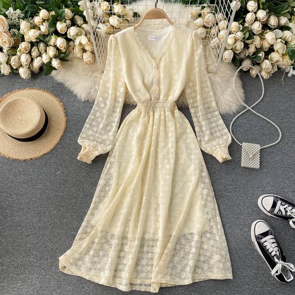 2021 new elegant singiny solid feminine puff sleeves elastic button ruched chic autumn line streetwear dress 7mbk, Black;gray
2021 new elegant singiny solid feminine puff sleeves elastic button ruched chic autumn line streetwear dress 7mbk, Black;gray