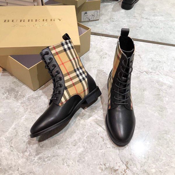 designer womens boots luxury black yellow check pattern print stitching lace-up leather round head low heel boots with box siz
designer womens boots luxury black yellow check pattern print stitching lace-up leather round head low heel boots with box siz