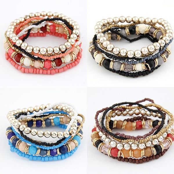 beaded strands new bohemian multi-layer beaded bracelets sets women ocean style beads bangle lady fashion jewelry gift 96 g2, Black
beaded strands new bohemian multi-layer beaded bracelets sets women ocean style beads bangle lady fashion jewelry gift 96 g2, Black