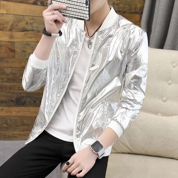 2021 fine spring short silver beautiful leather of men jacket mqbp, White;black
2021 fine spring short silver beautiful leather of men jacket mqbp, White;black