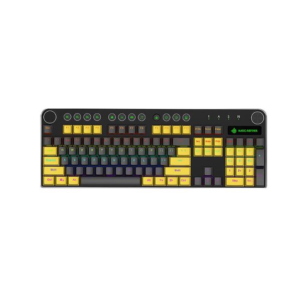 keyboards mixed light gaming keyboard magic-refiner 13 wired mechanical 104 keys with blue switch yellow&black
keyboards mixed light gaming keyboard magic-refiner 13 wired mechanical 104 keys with blue switch yellow&black