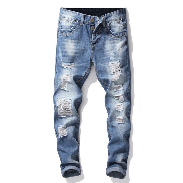 moruancle men's fashion destroyed pants with holes straight ripped denim trousers male washed distressed jeans streetwear, Blue
moruancle men's fashion destroyed pants with holes straight ripped denim trousers male washed distressed jeans streetwear, Blue