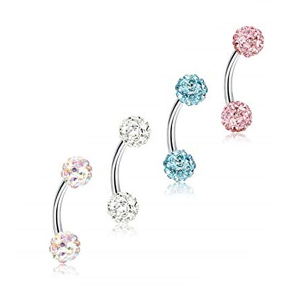2pcs stainless steel eyebrow piercing ring crystal curved glitter eyebrow helix piercing labret ear women body pircing jewelry q bbybba, Silver
2pcs stainless steel eyebrow piercing ring crystal curved glitter eyebrow helix piercing labret ear women body pircing jewelry q bbybba, Silver