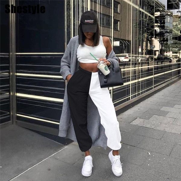 shestyle high waist patchwork sporting harem jogger pants autumn winter women loose casual streetwear trousers hip hop dancing1, Black;white
shestyle high waist patchwork sporting harem jogger pants autumn winter women loose casual streetwear trousers hip hop dancing1, Black;white
