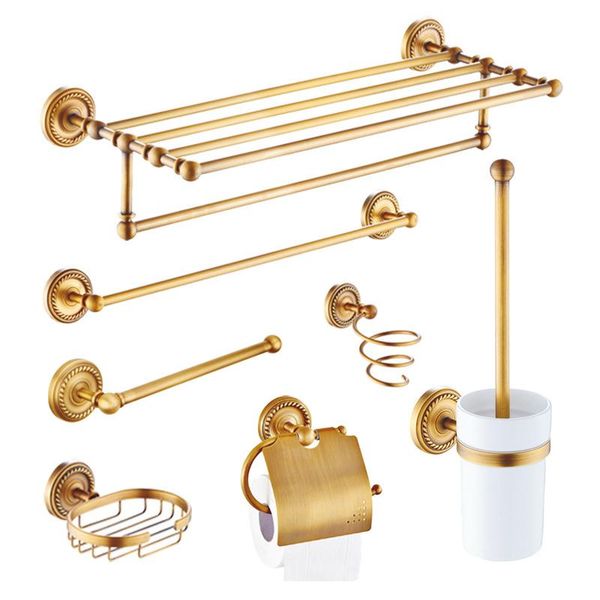 bath accessory set antique bathroom accessories sets wall mounted paper holder brass hardware set, soap basket, toilet brush
bath accessory set antique bathroom accessories sets wall mounted paper holder brass hardware set, soap basket, toilet brush