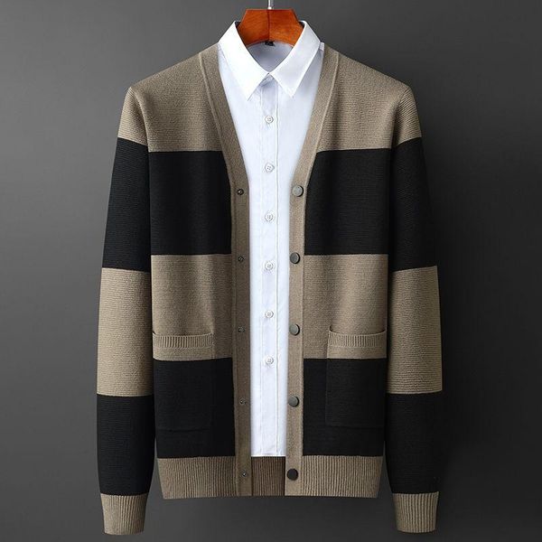 sweater cardigan sweater men's coat loose fashion spring and autumn new striped contrast color fashion korean style outer wear, White;black
sweater cardigan sweater men's coat loose fashion spring and autumn new striped contrast color fashion korean style outer wear, White;black