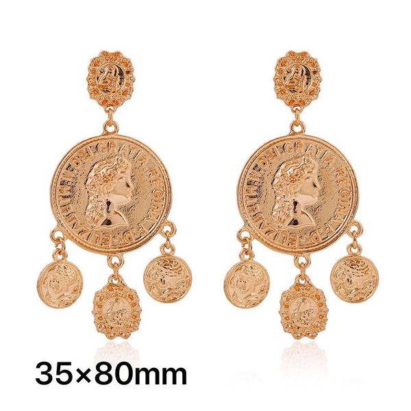 vintage 2020 catwalk style baroque beauty head queen earrings exaggerated metal coin earrings, Silver
vintage 2020 catwalk style baroque beauty head queen earrings exaggerated metal coin earrings, Silver