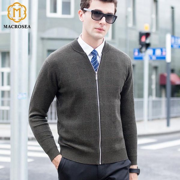 macrosea 100% merino wool men's plaid sweatercoat men's zipper formal business sweater coat classic design male wool cardigan1, White;black 
macrosea 100% merino wool men's plaid sweatercoat men's zipper formal business sweater coat classic design male wool cardigan1, White;black