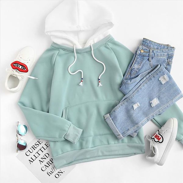 hoodies women 2021 pactchwork color long sleeve contrast color women plus size hoodies solid oversized hoodies, Black
hoodies women 2021 pactchwork color long sleeve contrast color women plus size hoodies solid oversized hoodies, Black
