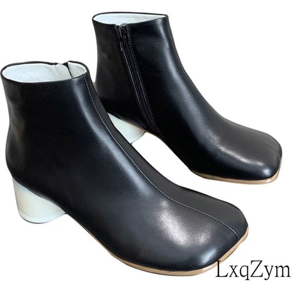 boots stylish sheepskin women's shoes spring autumn office lady zip ankle square toe round heels design 5cm high booties, Black
boots stylish sheepskin women's shoes spring autumn office lady zip ankle square toe round heels design 5cm high booties, Black