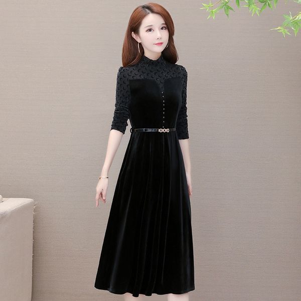 velvety women spring and autumn 2020 dress dress new slim waist light mature style foreign style bottomed skirt lzakm, Black;gray
velvety women spring and autumn 2020 dress dress new slim waist light mature style foreign style bottomed skirt lzakm, Black;gray