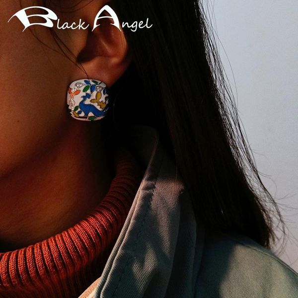 stud black angel 2021 fashion colorful enamel flower birds square earrings for women 925 silver ear jewelry wedding gift, Golden;silver
stud black angel 2021 fashion colorful enamel flower birds square earrings for women 925 silver ear jewelry wedding gift, Golden;silver