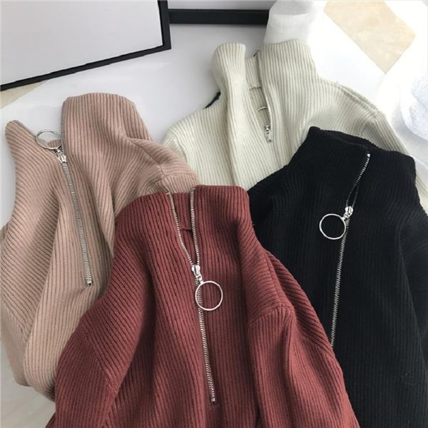 turtleneck осеннее кольцо молния женский тонкий вязаный свитер зима с длинным рукавом корейская мода и сплошной цвет большой код свитер s xl, White;black
turtleneck осеннее кольцо молния женский тонкий вязаный свитер зима с длинным рукавом корейская мода и сплошной цвет большой код свитер s xl, White;black