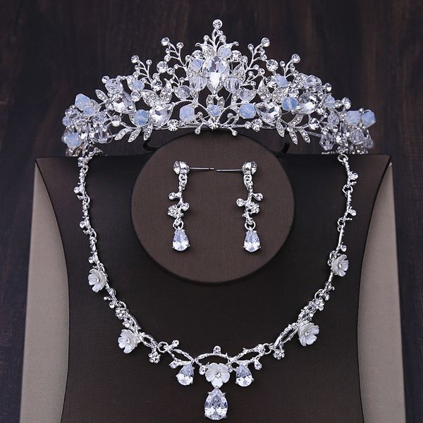 bridal headdress three piece set super fairy baroque crown hair ornament jewelry wedding dress accessories, Silver
bridal headdress three piece set super fairy baroque crown hair ornament jewelry wedding dress accessories, Silver
