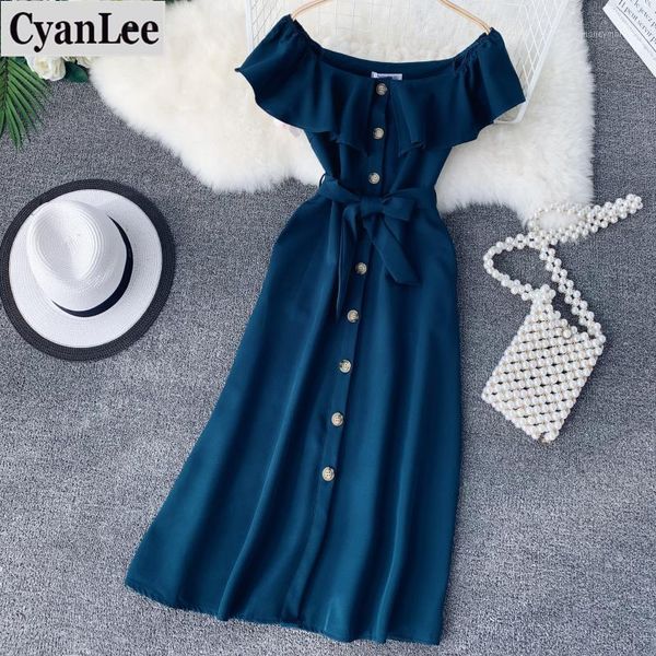 casual dresses off shoulder dress women 2021 summer ruffles short sleeve single breasted bodycon party elegant bandage long robe vestido1, Black;gray
casual dresses off shoulder dress women 2021 summer ruffles short sleeve single breasted bodycon party elegant bandage long robe vestido1, Black;gray