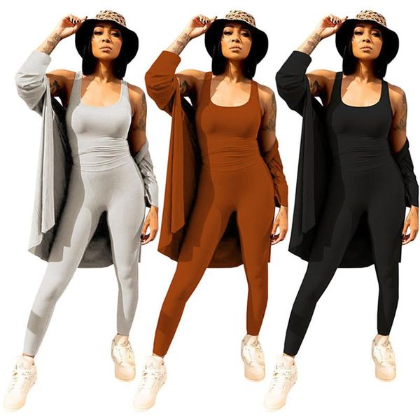 women's tracksuits style solid color women set long sleeve cardigan+jumpsuit 2 pieces matching suit tracksuit outfits, Gray
women's tracksuits style solid color women set long sleeve cardigan+jumpsuit 2 pieces matching suit tracksuit outfits, Gray