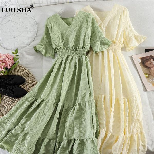 luosha women 2020 summer v neck short ruffles sleeve tunic waist a line midi dress ladies causual holiday pleated dress vestidos1, Black;gray
luosha women 2020 summer v neck short ruffles sleeve tunic waist a line midi dress ladies causual holiday pleated dress vestidos1, Black;gray