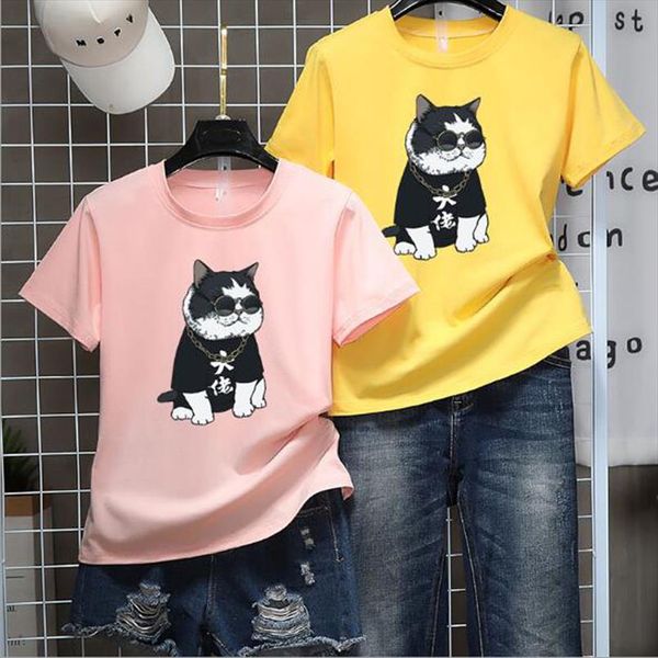 fat cat печать женщина футболки весна лето новый стиль с коротким рукавом шею майка femme вскользь свободные рубашки feminina, White
fat cat печать женщина футболки весна лето новый стиль с коротким рукавом шею майка femme вскользь свободные рубашки feminina, White