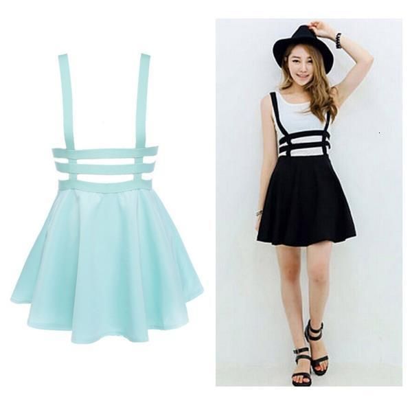retro hollow mini skater cute women suspender clothes straps high waist skirt, Black
retro hollow mini skater cute women suspender clothes straps high waist skirt, Black