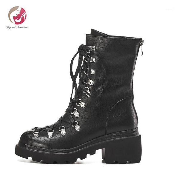 boots original intention black buckles ankle woman cross-tied round toe platform shoes chunky heels1
boots original intention black buckles ankle woman cross-tied round toe platform shoes chunky heels1