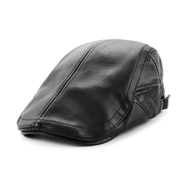 men pu leather beret visor cap autumn winter wear black hat for father gift, Blue;gray
men pu leather beret visor cap autumn winter wear black hat for father gift, Blue;gray