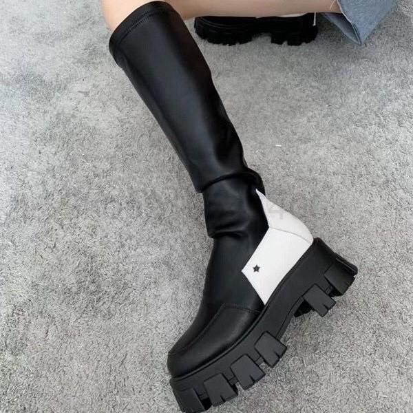 thick bottom high boots elastic tube women platform shoe fashion designer new2020 real leather mixedcolor patchwork high quality, Black
thick bottom high boots elastic tube women platform shoe fashion designer new2020 real leather mixedcolor patchwork high quality, Black