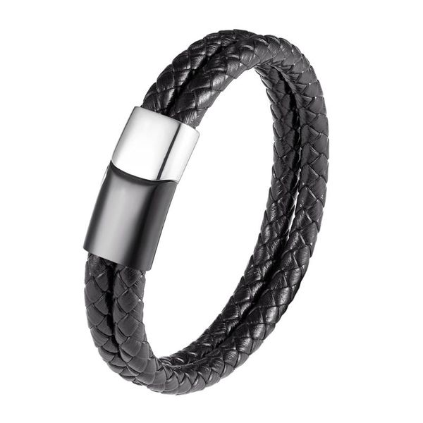 link, chain fashion genuine leather braid charm bracelet magnetic buckle clasps vintage women male bracelets & bangles men jewelry gift, Black
link, chain fashion genuine leather braid charm bracelet magnetic buckle clasps vintage women male bracelets & bangles men jewelry gift, Black