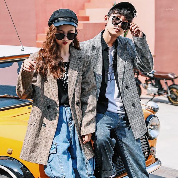 2019 autumn new hong kong style couple web celebrity casual check long suit jacket men large size windbreaker male long coat1, Black;brown
2019 autumn new hong kong style couple web celebrity casual check long suit jacket men large size windbreaker male long coat1, Black;brown