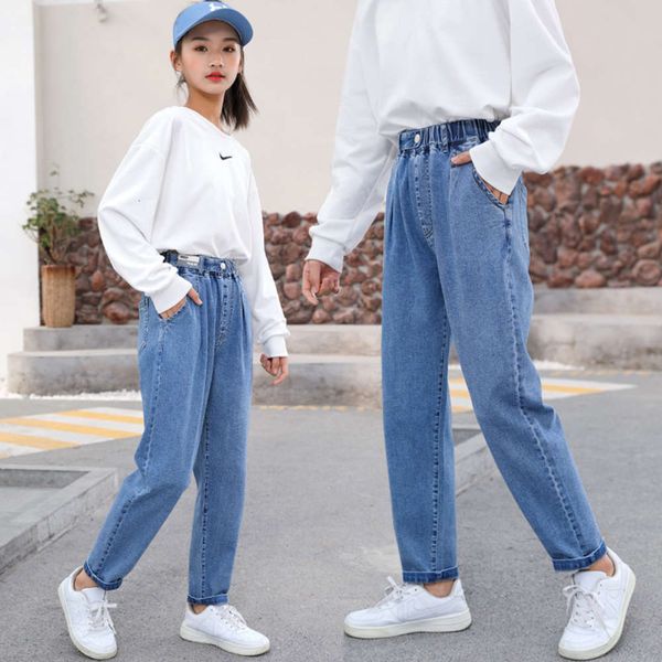 girls' jeans korean version middle school harem 2021 spring and autumn new children's father thin long pants, Blue
girls' jeans korean version middle school harem 2021 spring and autumn new children's father thin long pants, Blue