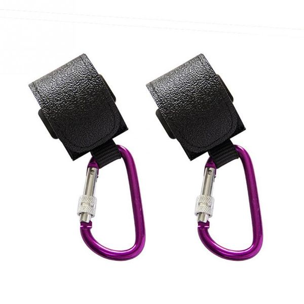 2pcs Baby Stroller Bag Holder Hook Clasp Clip Aluminum Alloy D-shape Carabiner Load-bearing Buckle For Hanging Diaper Bag Hanger