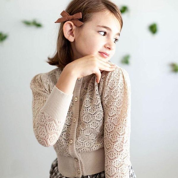 pullover girls' hollow knitted cardigan combed cotton children's shirt puff sleeve thin coat summer, Blue
pullover girls' hollow knitted cardigan combed cotton children's shirt puff sleeve thin coat summer, Blue