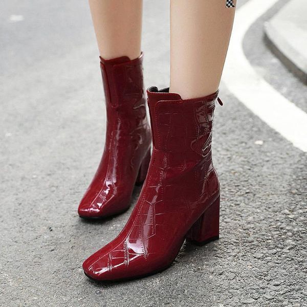 dilalula 2020 plus size 48 brand quality shoes woman boots female shoes chunky high heels wine ankle boots ladies1, Black
dilalula 2020 plus size 48 brand quality shoes woman boots female shoes chunky high heels wine ankle boots ladies1, Black