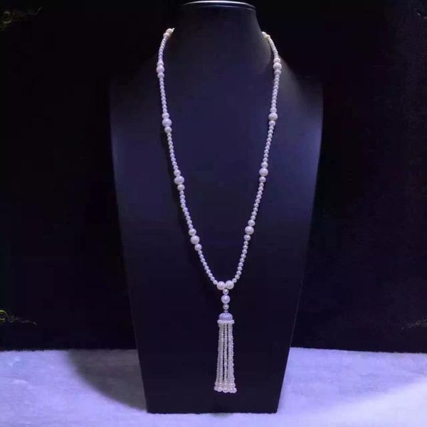 hand knotted natural long 80cm 4-5mm 7-8mm white freshwater pearl women tassel necklace new style, Silver
hand knotted natural long 80cm 4-5mm 7-8mm white freshwater pearl women tassel necklace new style, Silver