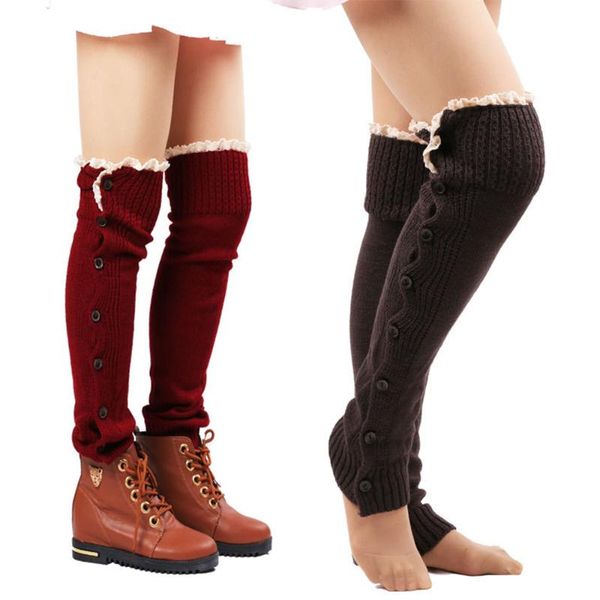socks & hosiery 1 pair winter thick warm woman knee high knitted solid sock boots lace side buttons loose stockings women, Black;white
socks & hosiery 1 pair winter thick warm woman knee high knitted solid sock boots lace side buttons loose stockings women, Black;white
