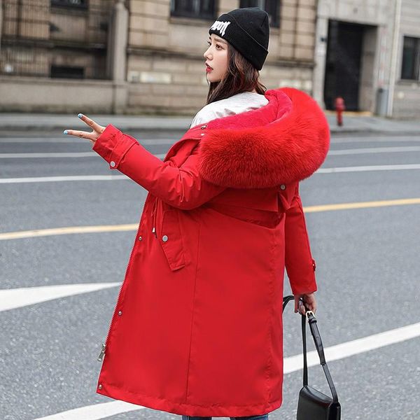 2021 winter long coat women thick warm cotton liner padded jacket woman plus size 3xl hooded fur collar parka mujer outwear, Black
2021 winter long coat women thick warm cotton liner padded jacket woman plus size 3xl hooded fur collar parka mujer outwear, Black