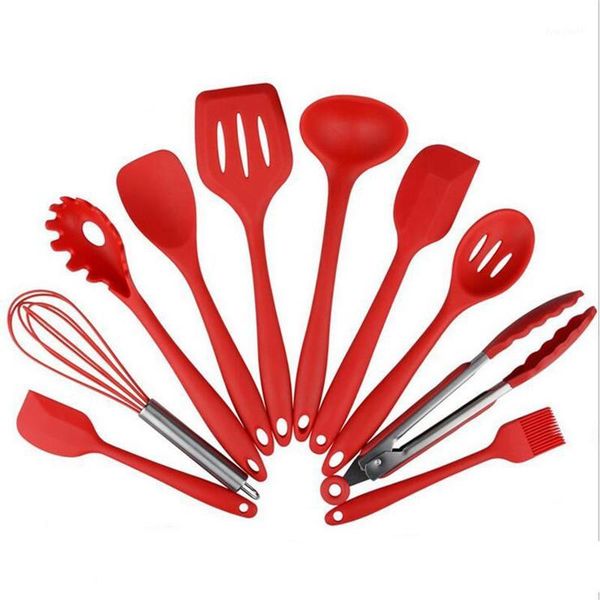 10pcs heat resistant silicone cooking set kitchen utensils pastry baking tool sets spoons, turners, spatula & 1 ladle etc1
10pcs heat resistant silicone cooking set kitchen utensils pastry baking tool sets spoons, turners, spatula & 1 ladle etc1